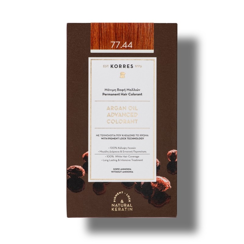 Coloration Permanente blond cuivré intense 77.44