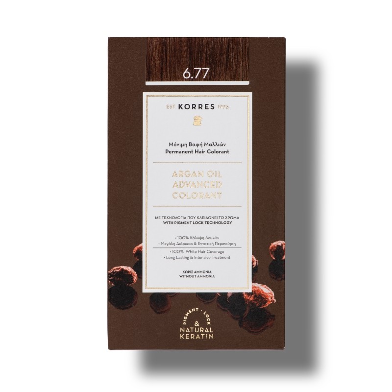 Coloration Permanente 6.77 blond foncé marron intense (Gianduja)