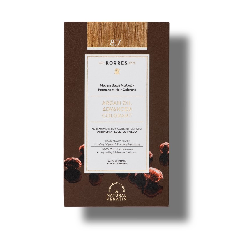 Coloration Permanente 8.7 blond clair marron