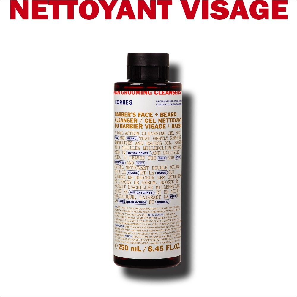 Gel Nettoyant Du Barbier Visage + Barbe 