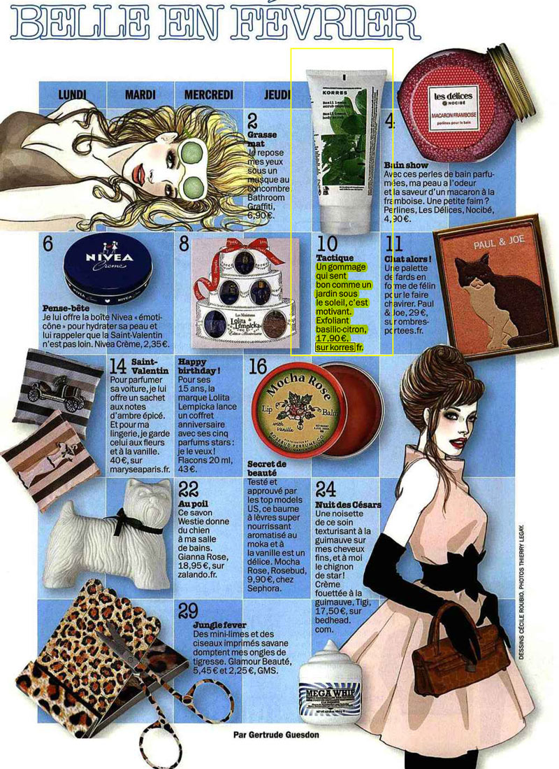 KORRES DANS COSMOPOLITAIN