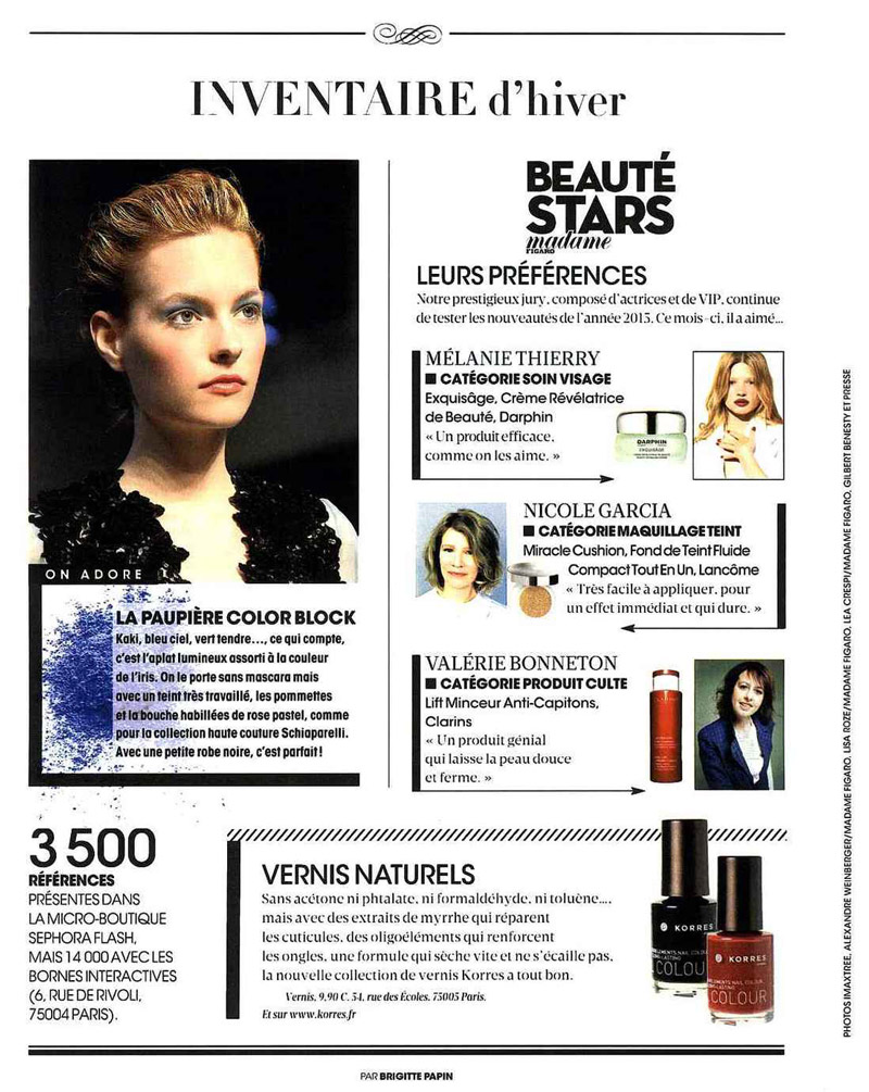 KORRES DANS MADAME FIGARO